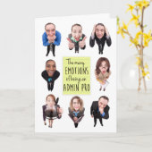 ハッピー・アドミニストレイティブ・プロフェッショナルズ・デイ・ユーモア カード (黄色い花)