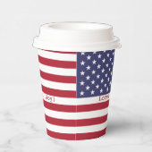 ハッピー!アメリカ合衆国国旗7月4日パーソナライゼーション 紙コップ (右)