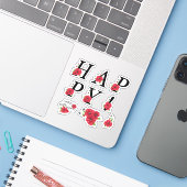 ハッピー！アルバムの装飾のステッカー、ノート… シール (ノートパソコンとiPhone)