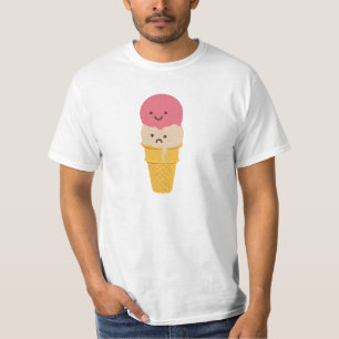 ハッピー・アンド・サイド・アイス・クリーム・コーン Tシャツ