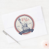 ハッピー・インディペンデンス7月4日4日 ラウンドシール (封筒)