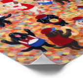 ハッピー・インディペンデンス・デイ・ラブラドール・アートワーク ポスター (角)