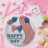 ハッピー・インディペンデンス・デー ペーパープレート (パーティー)