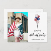 ハッピー·インディペンデンス/7月4日愛国的なアメリカの写真 ポストカード (正面/裏面)