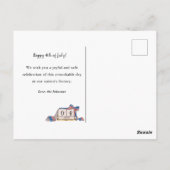 ハッピー·インディペンデンス/7月4日愛国的なアメリカの写真 ポストカード (裏面)