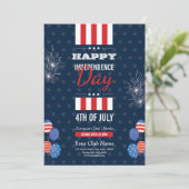 ハッピー·インデペンデンス·デイ·テンプレート 招待状 (スタンド正面)