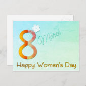 ハッピー・ウィメンズ・デー ポストカード (正面/裏面)