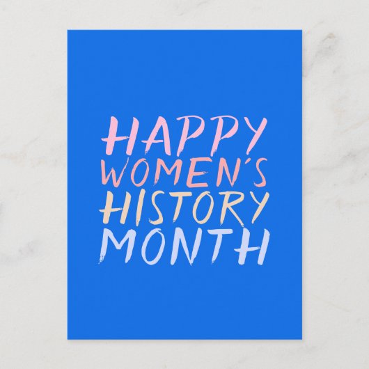 ハッピー・ウィメンズ・ヒストリー・カ月 ポストカード (正面)