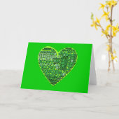 ハッピー・オ誕生日(ハートTシャツと贈り物) カード (黄色い花)