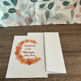 ハッピー カラフル フローラル ガーランド グリーティング カード