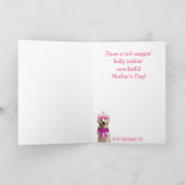 ハッピー&カワイイイエロー・ラブラドール・レトリーバー母の日 カード (内部)