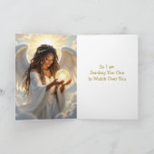 ハッピー・ガーディアン・エンジェル・デー | (アフリカ系アメリカ人) カード (内部)