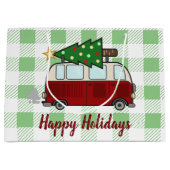 ハッピー·キャンパ素朴ー·クリスマス ラージペーパーバッグ (正面)