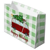 ハッピー·キャンパ素朴ー·クリスマス ラージペーパーバッグ (正面アングル)