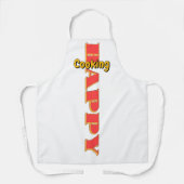 ハッピー・クッキング・ホワイト・シェフ エプロン (正面)