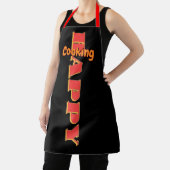 ハッピー・クッキング・レッド・ブラック・シェフ エプロン (インサイチュ)