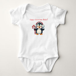 ハッピー・クリスマス・ベイビー・ボディTシャツ ベビーボディスーツ
