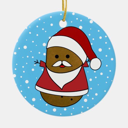 ハッピー・クリスマス・ポテト セラミックオーナメント (正面)