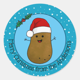 ハッピー・クリスマス・ポテト パーソナライズ ラウンドシール