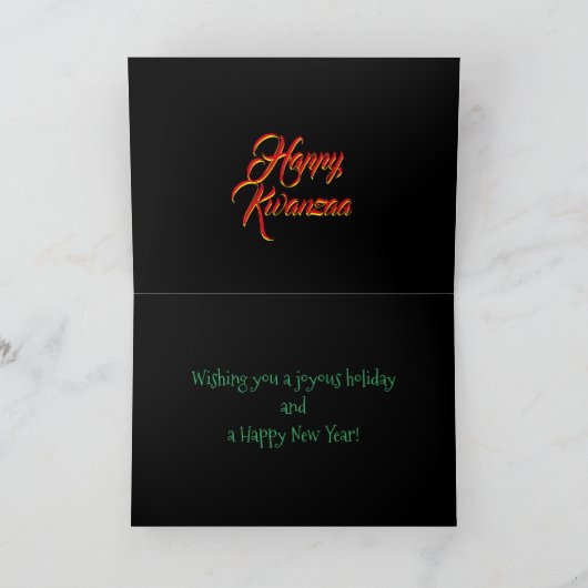 ハッピー・クワンザァ カード (内部)