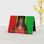 ハッピー・クワンザァ カード (黄色い花)