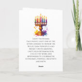 ハッピー・クワンザァ - 12月26日から1月1日 カード (裏面)