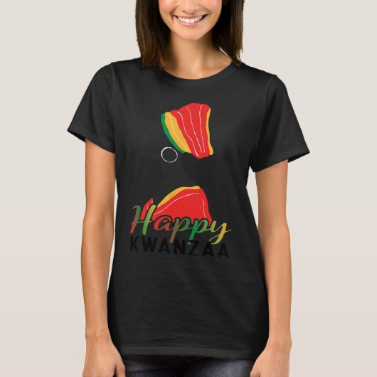 ハッピー・クワンザ・アフリカの七つの原則 Tシャツ (正面)