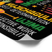 ハッピー・クワンザ・セブン・プリンシプル・オブ・クワンザ・メンズウォーム ポスター (角)