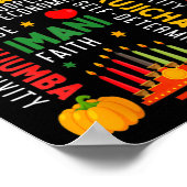 ハッピー・クワンザ・セブン・プリンシプル・オブ・クワンザ・メンズウォーム ポスター (角)