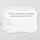 ハッピー・クワンザ・ボケ・ウモジャ 招待状 (裏面)