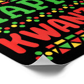 ハッピー・クワンザ・メリークリスマスアフリカンアメリカン・メンズ ポスター (角)