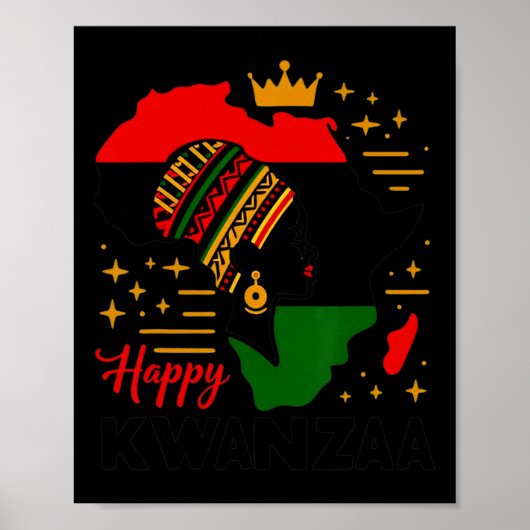 ハッピー・クワンザSeven Principles Of Kwanzaa Women 19 ポスター (正面)