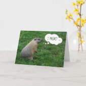 ハッピー・グラウンドホッグ・デー カード (黄色い花)