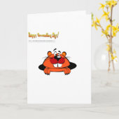 ハッピー・グラウンド・ホッグ・デー カード (黄色い花)