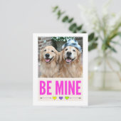 ハッピー·ゴールデン·レトリバーが私のバレンタインデー シーズンポストカード (スタンド正面)