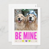 ハッピー·ゴールデン·レトリバーが私のバレンタインデー シーズンポストカード (正面/裏面)