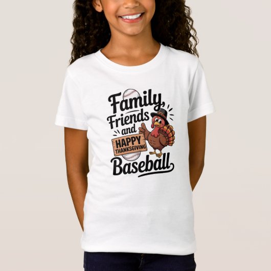 ハッピー・サンクスギビングの落ち葉 Tシャツ (正面)