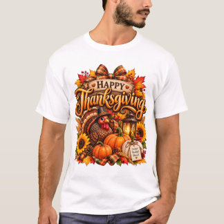 ハッピー・サンクスギビング・ターキー Tシャツ