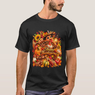 ハッピー・サンクスギビング・ターキー Tシャツ