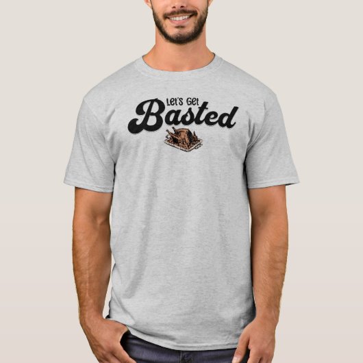 ハッピー・サンクスギビング バスティングだね 七面鳥 Tシャツ (正面)