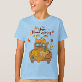 ハッピー・サンクスギビング・パンプキントラック | あたたかな秋 Tシャツ