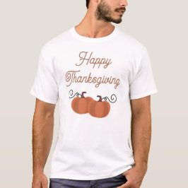 ハッピー・サンクスギビング・パンプキン・オータム Tシャツ