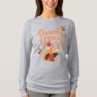 ハッピー・サンクスギビング | 感謝と祝福の秋 Tシャツ