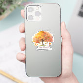 ハッピー+サンクスギビング 紅葉の木 スタッカー シール (スマートフォン)