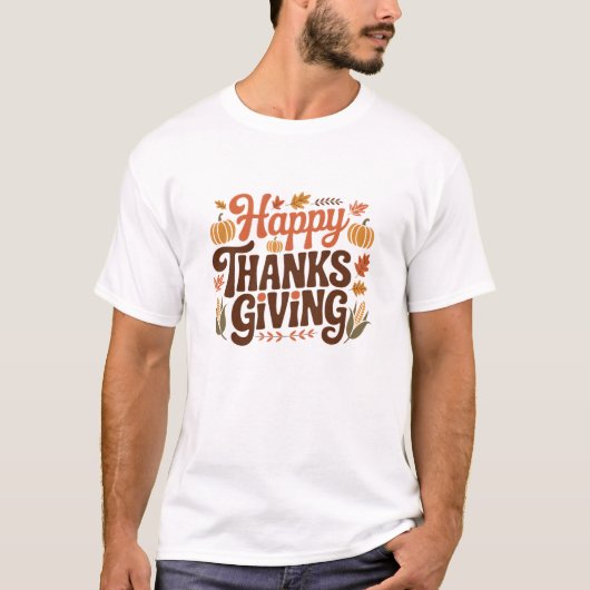 ハッピー・サンクスギビング Tシャツ (正面)