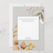 「ハッピー・ザンクシビング」青色の植物をカスタマイズ可能 シーズンカード (裏面)