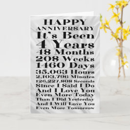 ハッピー·シルク4結婚周年 カード