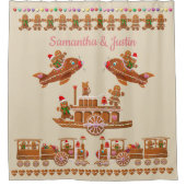 ハッピー·ジンジャーブレッド·クッキー シャワーカーテン (正面)