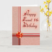 ハッピー スウィート16の誕生日 カード (黄色い花)