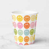 ハッピー・スカラフルマイル顔 紙コップ (裏面)